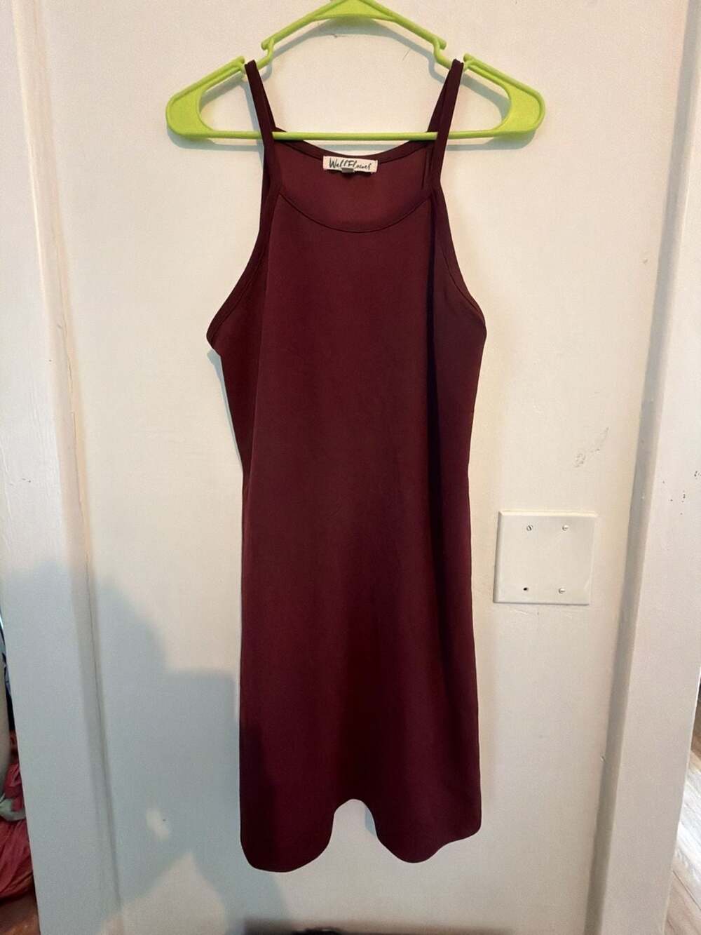 WallFlower Burgundy Sleeveless Tank Dress Size XL